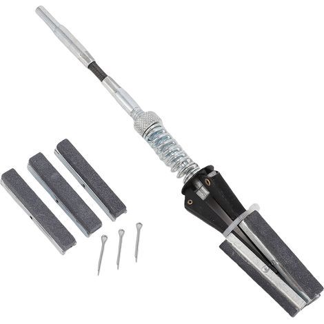 Outil de déglaçage de cylindre de moteur 2 pouces, 3 mâchoires, grain 220 avec 3 pierres longues (1/5)