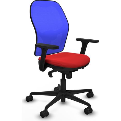 Jorquera sincro malla azul similpiel rojo brazos 3D base nailon ruedas 65mm nailon (1/5)