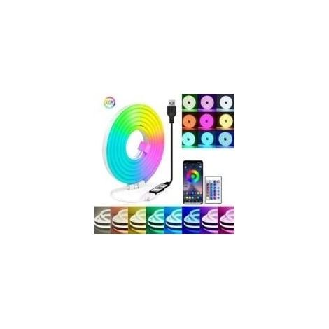 Tira LED para exteriores de 5 m, resistente al agua IP68, tira LED RGB para uso en exteriores, compatible con control remoto/aplicación con sincronización de música y función de temporizador para balc (1/5)