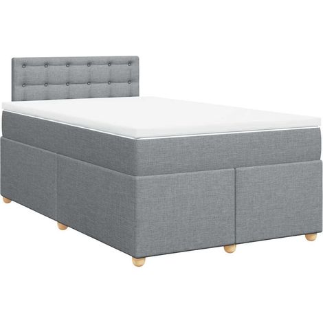 Maison Exclusive - Giroletto a Molle con Materasso Grigio Chiaro 120x190cm Tessuto (1/5)