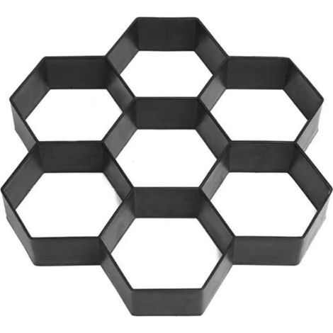 (noir)Moule à Pavé - Chemin Maker - Résine PP - Réutilisable - Facile à utiliser - 29x28x4.4 cm (1/4)