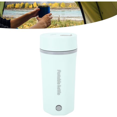 Bouilloire électrique portable/gobelet de voyage, automatique, convient à une utilisation à domicile et en dortoir, petite tasse chauffante électrique, vert clair, norme européenne 220V. (1/5)