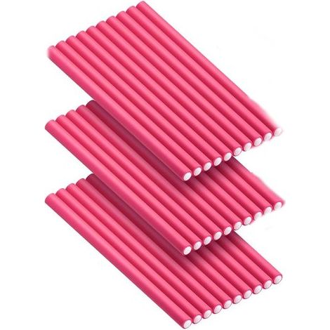 Fer à friser en mousse - Rose - Fer à friser Lazy Sleep - Friction sans chaleur - Lot de 30 - Kit de frisure - Pince à cheveux - Outil de frisure (1/5)