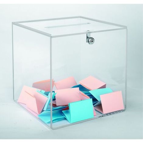 Urne transparente standard avec serrure - 300 bulletins - Maxiburo