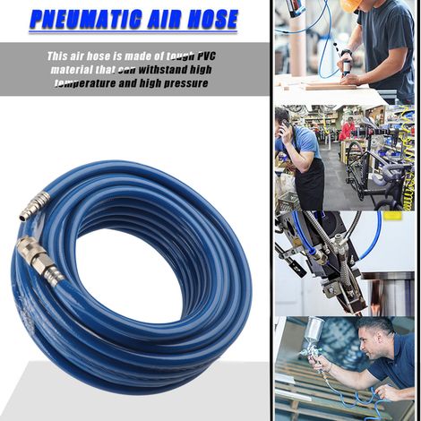 Tuyau pneumatique de 15 m, 300 psi, raccord standard européen, diamètre 1/4". Disponible pour la vente en entrepôt à l'étranger. (1/5)