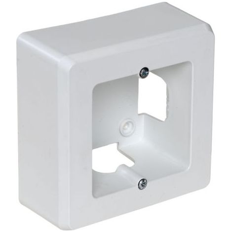 Caja de mecanismos de superficie para 1 elemento 94x96x43mm fabricada en ABS color blanco SOLERA 91