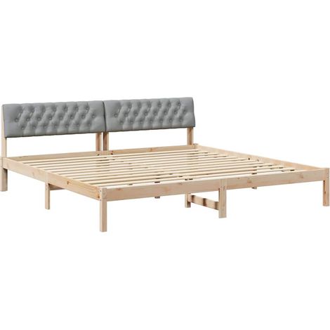 Maison Exclusive - Estructura de cama Marrón y gris claro 200 x 2 (1/5)