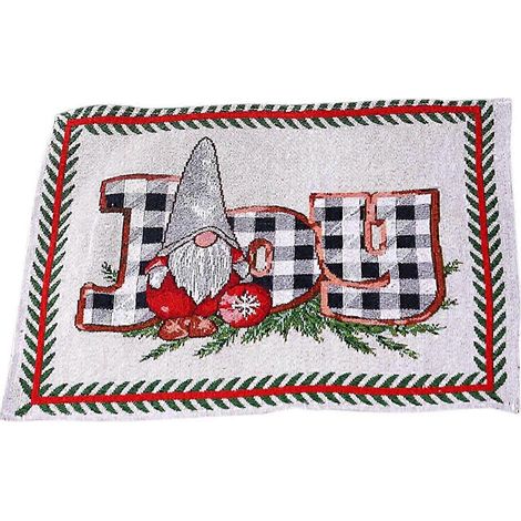 Sets de table Joyeux Noël, décoration de table lavable pour l'hiver, accessoires de décoration pour les fêtes d'hôtel-Style B (1/5)