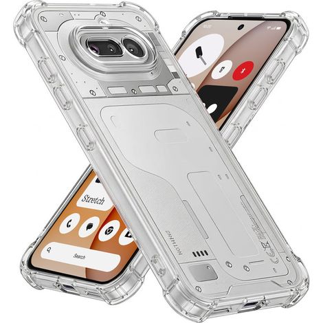Étui de téléphone Nothing (4a), résistant aux chutes, transparent (1/4)