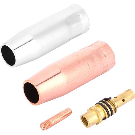 Lot de 20 consommables pour torche de soudage MIG 15AK, pointe conductrice de 0,8 mm, buse à gaz en laiton/cuivre, 1,5 mm.