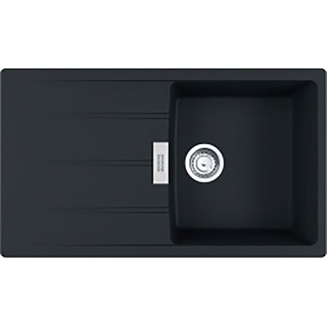 Franke Einbauspüle Centro Flächenbündig CNG 211-86, Fragranit, Black Matt, Drehknopfventil Edelstahl (1/2)