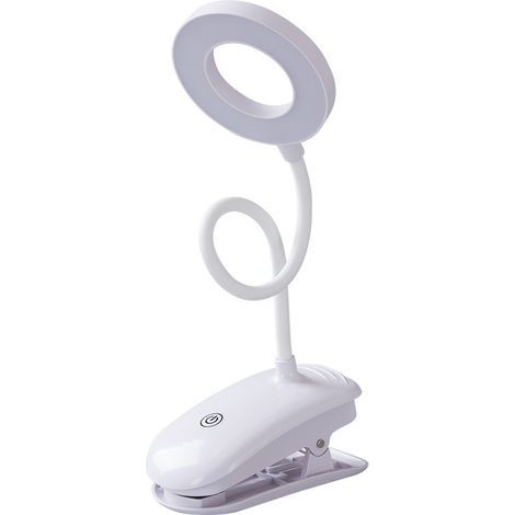 Lampe de lecture LED, 3 luminosités tactiles, lampe de chevet à intensité variable, USB lampe de lecture LED à clipser sur le lit pour chambre d'enfant (1/2)