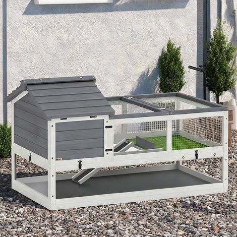 Maison extérieure pour tortues en bois avec terrasse et support (1/5)