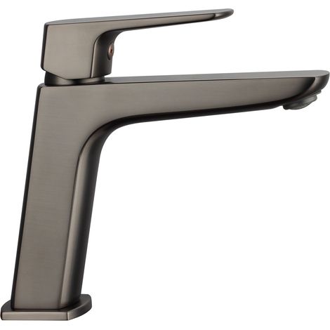 Grifo de Lavabo Modelo MARRIOT Fabricado en Latón Monomando Acabado en Titanio (1/2)