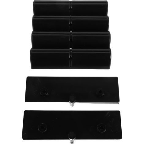 Lot de 2 blocs coulissants latéraux et pédales de rechange pour chariot élévateur, avec revêtement antidérapant pour pédales de frein et d'embrayage (noir) (1/5)