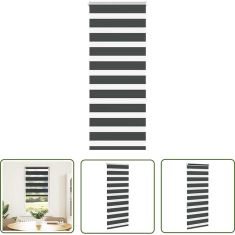 vidaXL Zebrarollo Schwarz 65x150 cm Stoffbreite 60,9 cm Polyester (1/5)