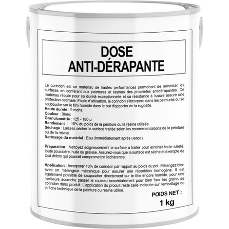 Corindon, Agent anti-dérapant pour peintures et résines PROCOM ffffff 1kg (1/2)
