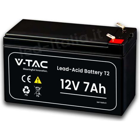 V-TAC Batteria al Piombo 12V 7Ah T2 Allarmi, Videosorveglianza, UPS 1516594mm (1/2)