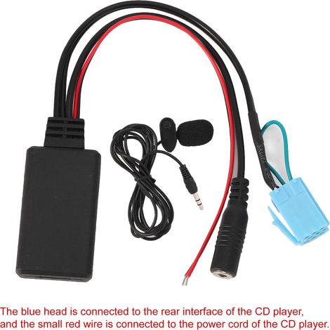 Câble adaptateur Bluetooth 8Pin avec micro pour Smart Fortwo 450, appels mains libres et connexion AUX. (1/5)