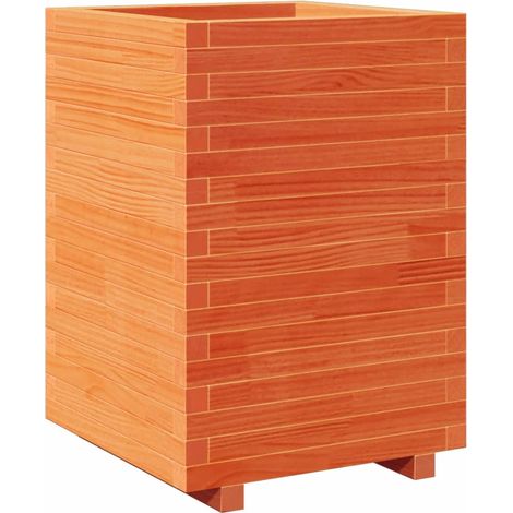 Vassoio per fioriera aiuola rialzata piante fiori terrazza giardino cera 50 x 50 x 72,5 cm legno di pino massiccio marrone 020038466