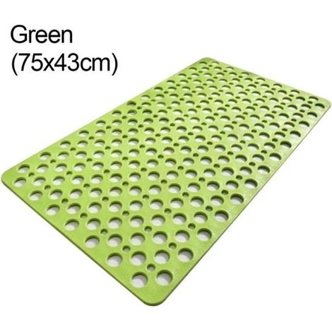 Tapis De Bain - Polypropylène - Trou De Drainage Intégré - Facile À Nettoyer - Pour Salle De Bain - 75 x 43 cm