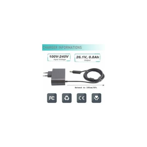 Caricabatterie Dyson V6 V7 V8, adattatore per aspirapolvere, caricabatterie rapido da 0,8 A