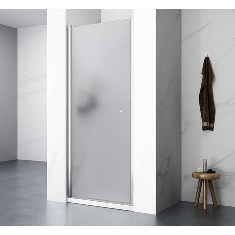 Aqualine Pilot - Porte de douche, 190x101 cm, aluminium brillant/verre Brick PT100W (1/5)