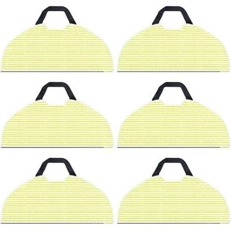 Paquet de 6 chiffons de nettoyage de remplacement pour aspirateur robot Shark RV2610WA AV2610WA AI Ultra 2 en 1, chiffons de vadrouille en microfibre pour accessoires Shark AI Ultra (1/4)