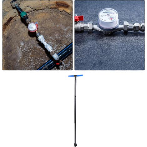Clés pour compteurs d'eau de 15 à 28 pouces avec clés pratiques multifonctionnelles à quatre voies, poignées en T et clés détachables pour compteurs d'eau principaux en bord de route, vannes d'arrêt s (1/5)
