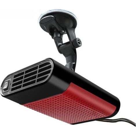 Dégivreur de voiture désembuage pour pare-brise 12V chauffage de voiture 360 ° rotatif 150W ventilateur de voiture portable avec support à ventouse (1/4)