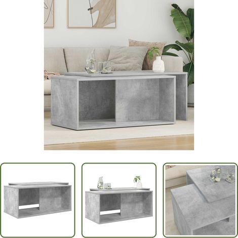 Holzwerkstoff Couchtisch - Kaffeetisch Set 2 pcs Beton Grau Holzwerkstoff (1/5)