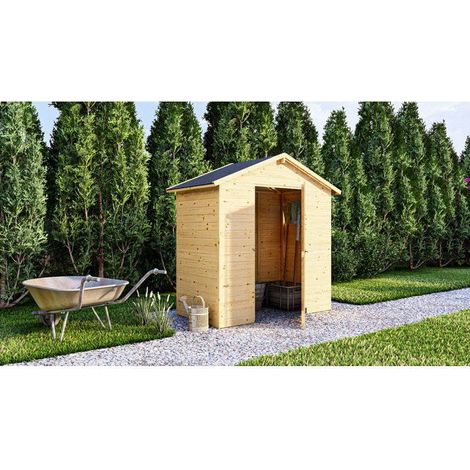 Abri de jardin Pin brut AUCUNE ARB29848 1,86 m² Panneaux 14 mm (1/5)