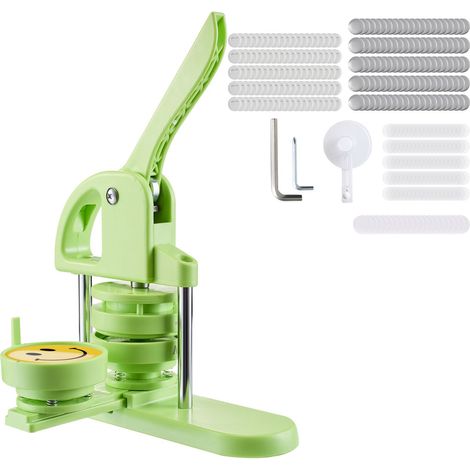 Machine à fabriquer des badges 75 mm, avec 100 pièces, coupe-cercle et livre magique, poignée ergonomique renforcée, pour DIY épingles et porte-clés. (1/5)