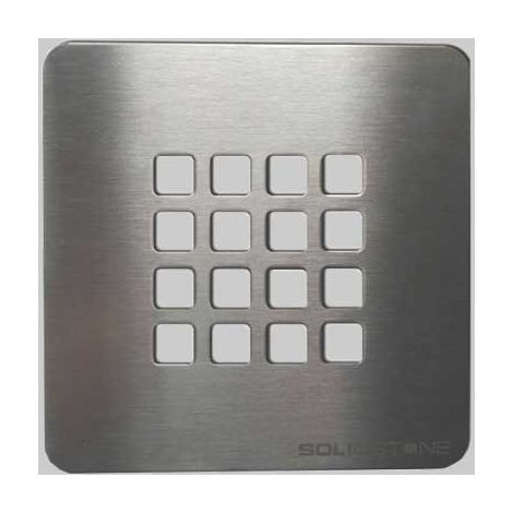 GRIGLIA INOX PER PIATTO DOCCIA EFFETTO PIETRA 12,5 x 12,5 SABBIA