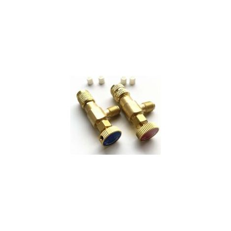 2 Pcs Remplissage Réfrigérant Soupape de Sécurité Coupleur Rapide Air Conditionné R410A R22 Connecteur Adaptateurs, (1/5)