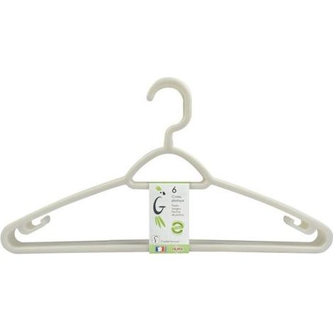 Cintre plastique avec crochet tournant x6