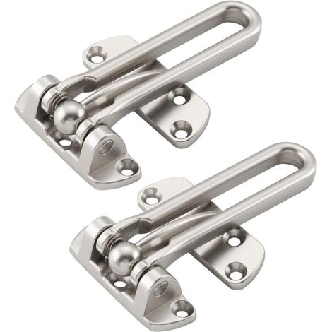 Drehbarer Türriegel, Sicherheitstürriegel für zusätzliche Sicherheit, verstärkter Türriegel-Schutzverschluss (2er-Pack) (1/4)