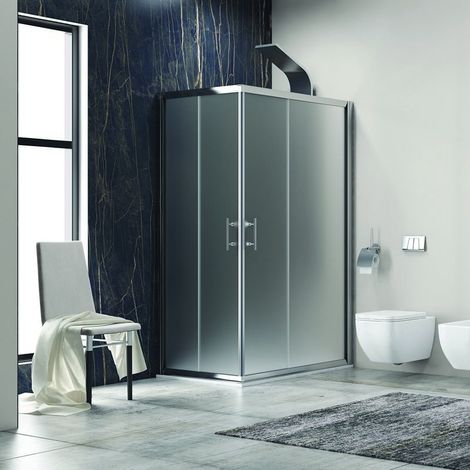 Box doccia 70x70 cm angolare vetro satinato KF1000 kamalu