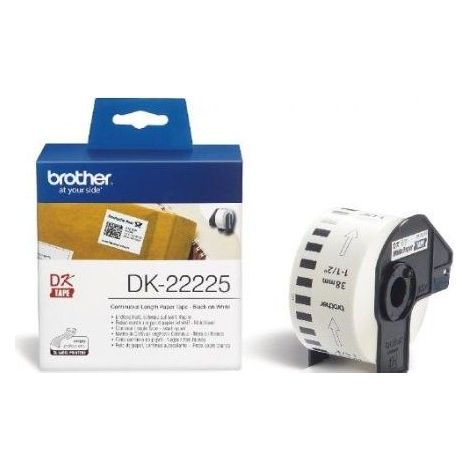 Rollo de Papel Contínuo Brother DK-22225 Blanco Negro/Blanco (1/5)