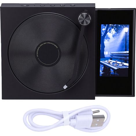 Haut-parleur de Style tourne-disque, bruit blanc, Portable, sans fil, Bluetooth, platine avec affichage des paroles, pour la maison et le bureau (1/5)