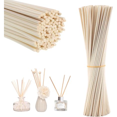 60 Pcs Batonnets Diffuseur Parfum 30cm3mm pour Cuisine,Bain,Salon, Senteur Maison, Diffuseur Parfum Maison Batonnet, Bâton Reed Diffuseur (Couleur e du Bois) (1/5)