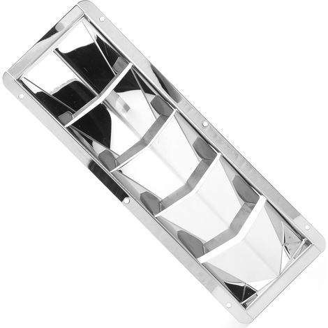 Grille de ventilation marine carrée en acier inoxydable à 5 fentes, cache-volets pour bateaux, persienne aveugle (1/5)