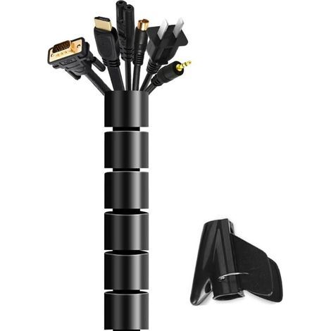 Kabelkanal für Kabel mit 22 mm Durchmesser und 3 m Länge. Elektroinstallationsrohr für TV-, Computer- und Audiokabel im Haushalt und Büro. Für ordentliche Kabelführung und -verdeckung. Leicht zuschnei (1/4)