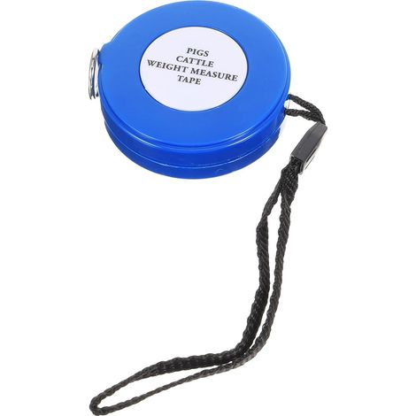 Gatuida Ruban de Mesure Bleu pour Mesurer Poids et Circonférence pour Animaux de Ferme 2,5 Mètres Plusieurs styles Multifonctionnel en ABS et Fibre de Verre, Facile à Transporter (1/5)
