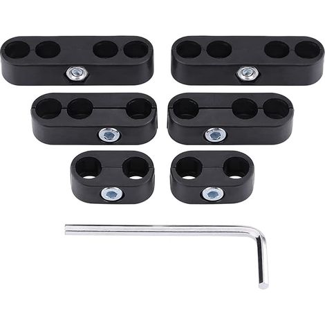 Kit separador de cables de bujía de motor, separadores de cables de bujía de 7 mm y 8 mm, soporte para cables de bujía de motor (negro SI-A0731), cable de encendido