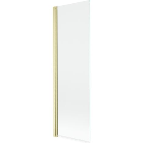 Mexen Mist mampara de ducha de 1 hoja 60 x 150 cm, transparente, dorado cepillado - 8A9-060-001-55-00 (1/5)