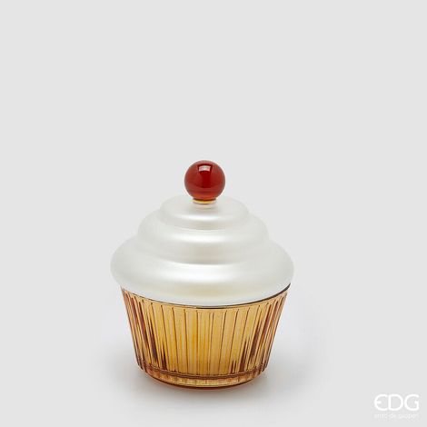 EDG Enzo De Gasperi Candela Cupcake Natale H 14,5 Cm D 12 Cm Ginger Warm Vanilla
