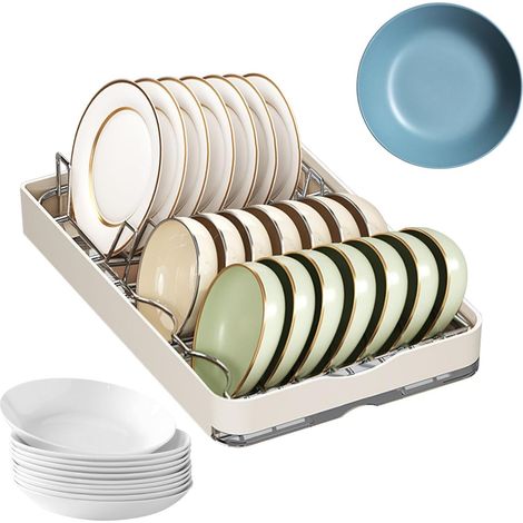 Tiroir de placard extensible, tiroirs extensibles pour armoire cuisine, égouttoir à vaisselle extensible avec - Organiseur tiroir salle bain, salon (1/5)