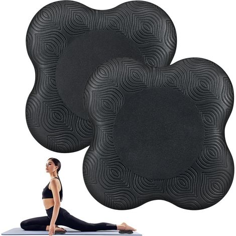 Lot de 2 genouillères de yoga antidérapantes, tapis coussins de genou, résistantes à l'usure, pour protéger les genoux, les poignets, les chevilles, les mains et les coudes (1/2)