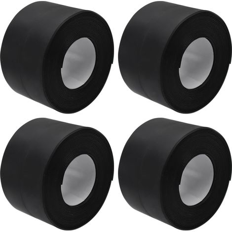 4 Pièces Joint Salle de Bain Etancheite Bande Etancheite Autocollante Anti-Moisissure Plinthe Souple Autoadhésive pour Cuisine, Salle de Bain, Coin (38mm x 3,2 m) (1/5)